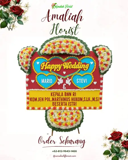 Papan Bunga Pernikahan Sijangkung